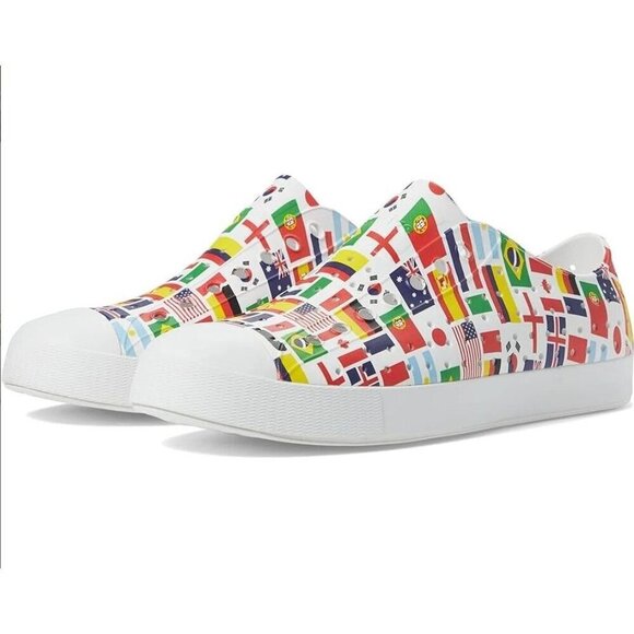 Kids Native Shoes Jefferson Flag Print Slip-On‎ Sneakers Size 6 - Picture 1 of 6